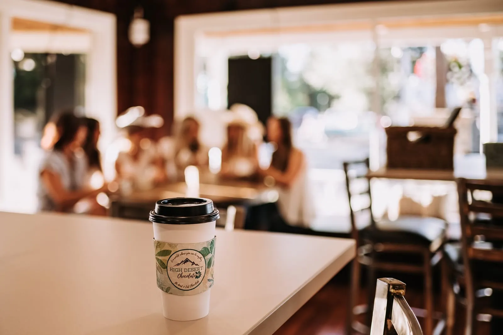 A coffee inside the High Desert Chocolates cafe